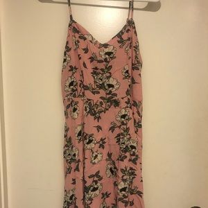Pink floral dress
